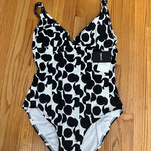 Dkny Other - NWT DKNY White and Black One Piece Swimsuit